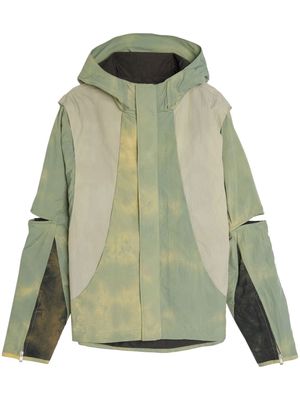 FFFPOSTALSERVICE Storm cut-out hooded jacket - Green