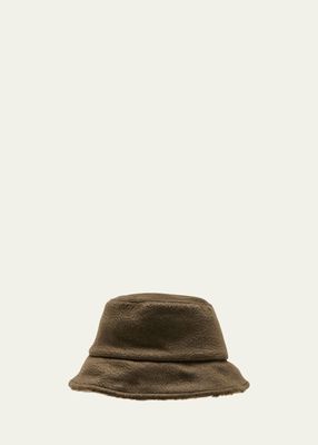 Fiducia Reversible Wool-Silk Bucket Hat
