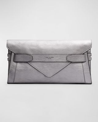 Field Envelope Flap Leather Clutch Bag