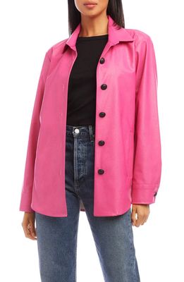 FIFTEEN TWENTY City Faux Leather Jacket in Hot Pink