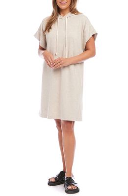 FIFTEEN TWENTY Short Sleeve Hoodie Dress in Oatmeal