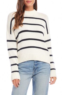 FIFTEEN TWENTY Stripe Crewneck Sweater in Cream