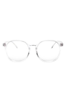 Fifth & Ninth 55mm Ruby Round Blue Light Blocking Glasses in Clear/Clear