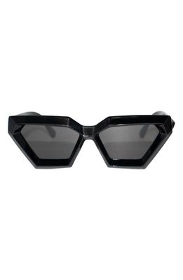 Fifth & Ninth Alaia 53mm Polarized Cat Eye Sunglasses in Black/Black