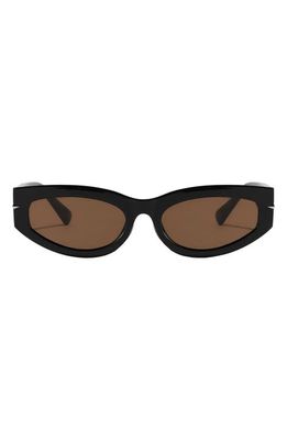 Fifth & Ninth Alexa 58mm Oval Polarized Sunglasses in Black/Brown