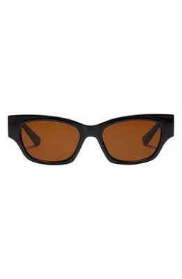Fifth & Ninth Andi 51mm Polarized Rectangular Sunglasses in Black/Brown