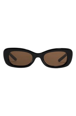 Fifth & Ninth Anya 51mm Rectangle Polarized Sunglasses in Black/Brown