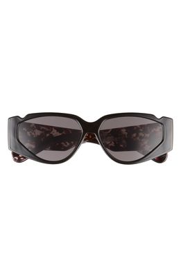 Fifth & Ninth Azalea 61mm Geometric Oval Sunglasses in Black Torte/Black