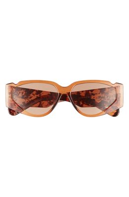 Fifth & Ninth Azalea 61mm Geometric Oval Sunglasses in Tan Torte/Tan