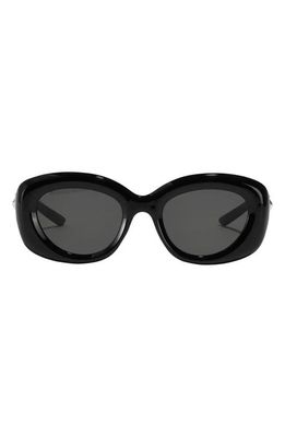 Fifth & Ninth Bianca 54mm Polarized Round Sunglasses in Black