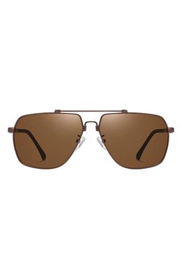 Fifth & Ninth East 62mm Polarized Aviator Sunglasses in Brown/Brown