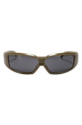 Fifth & Ninth Ford 59mm Polarized Wraparound Sunglasses in Green/Black