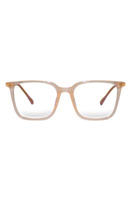 Fifth & Ninth Frankie 62mm Square Blue Light Blocking Glasses in Peach Tan/Clear