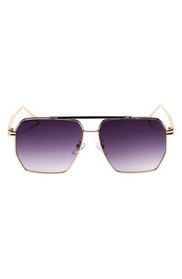 Fifth & Ninth Goldie 60mm Polarized Aviator Sunglasses in Gold/Purple