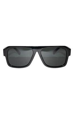 Fifth & Ninth Lennon 68mm Polarized Square Sunglasses in Black/Black
