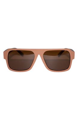 Fifth & Ninth Lennon 68mm Polarized Square Sunglasses in Tan Torte/Brown