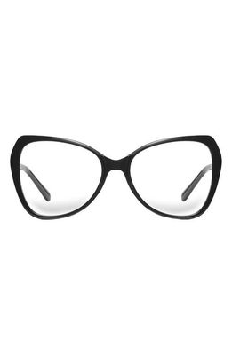 Fifth & Ninth Margot 54mm Butterfly Blue Light Blocking Glasses in Black/Clear