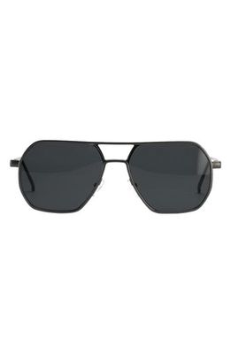 Fifth & Ninth Nola 58mm Polarized Aviator Sunglasses in Black/Black
