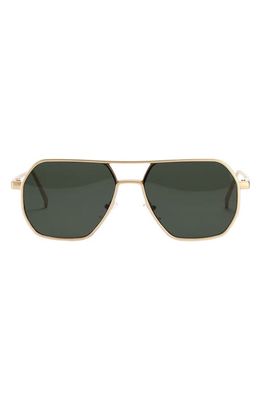 Fifth & Ninth Nola 58mm Polarized Aviator Sunglasses in Green/Gold