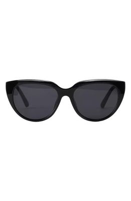 Fifth & Ninth Pepper 56mm Polarized Cat Eye Sunglasses in Black/Black