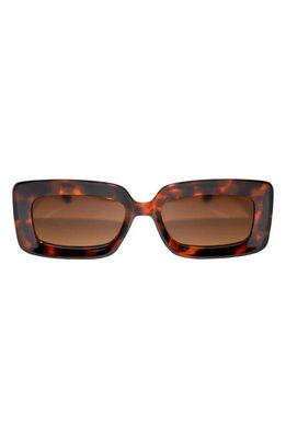 Fifth & Ninth River 51mm Polarized Rectangular Sunglasses in Torte/Brown