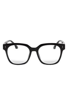 Fifth & Ninth Sage 53mm Round Blue Light Blocking Glasses in Black/Clear