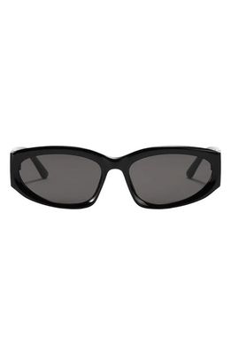 Fifth & Ninth Shea 59mm Polarized Gradient Oval Sunglasses in Black/Black