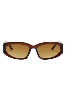 Fifth & Ninth Shea 59mm Polarized Gradient Oval Sunglasses in Brown/Brown