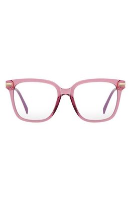 Fifth & Ninth Yara 52mm Square Blue Light Blocking Glasses in Bubblegum Pink