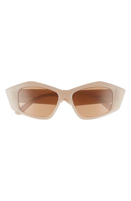 Fifth & Ninth Zaria 55mm Geometric Sunglasses in Stone/Brown