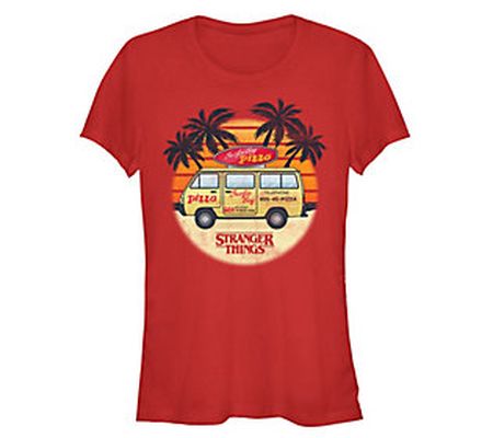 Fifth Sun Juniors Stranger Things Surfer Boy Su nset Red Tee