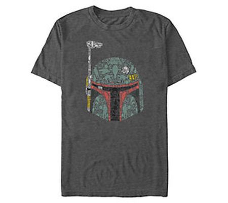 Fifth Sun Men's Star Wars Boba Icons Charcoal H eather Tee