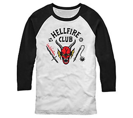 Fifth Sun Stranger Things Hellfire Club Raglan T-Shirt