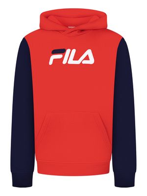Fila Boys Logo Taping Hoodie in Red