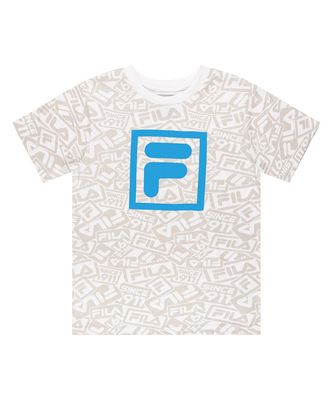 Fila Boys Short Sleeve Graphic Logo T-Shirt in White