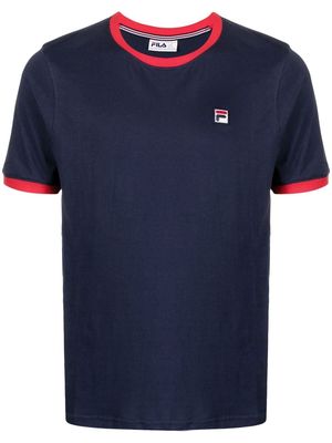 Fila contrasting boarder short-sleeves T-shirt - Blue