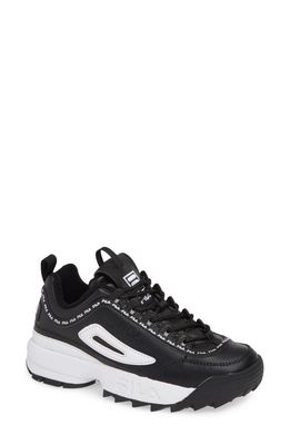 FILA Disruptor II Premium Sneaker in Black/Silver