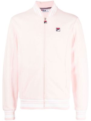 Fila embroidered-logo detail bomber jacket - Pink