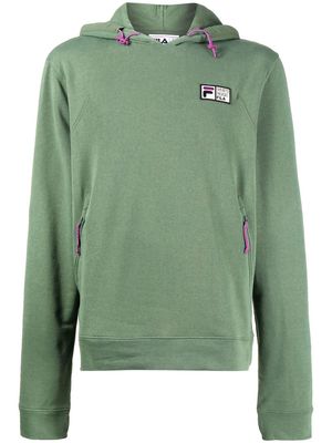 Fila embroidered-logo toggle hoodie - Green