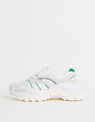 Fila Interation sneakers in off-white and green