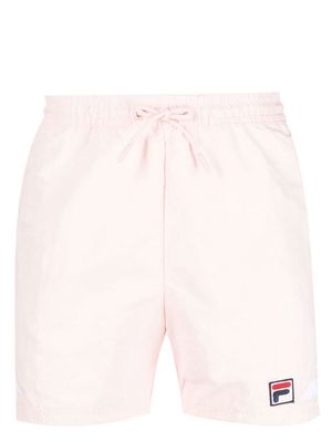 Fila logo-embroidered drawstring shorts - Pink