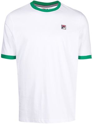 Fila logo-patch cotton T-shirt - White