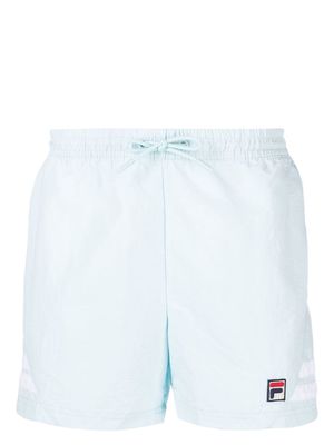 Fila logo-patch drawstring shorts - Blue