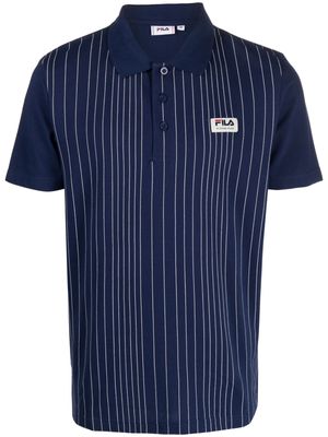 Fila logo-patch polo shirt - Blue