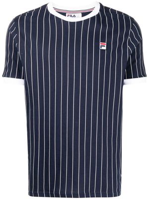 Fila logo-patch short-sleeved T-shirt - Blue