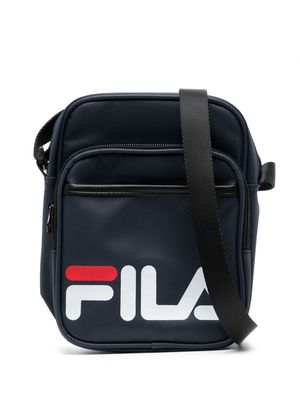 Fila logo-print messenger bag - Blue