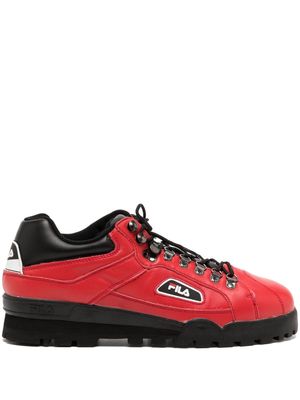 Fila panelled lace-up leather sneakers - Black