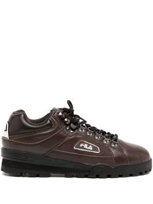 Fila panelled leather lace-up sneakers - Black