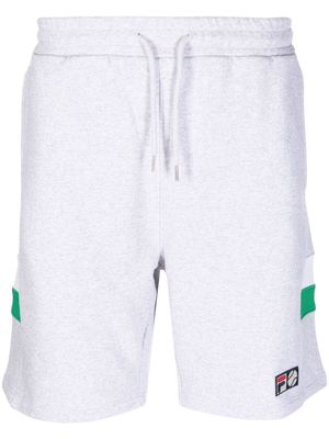 Fila patch-detail cotton shorts - Grey