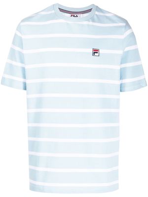 Fila stripe-print cotton T-shirt - Blue